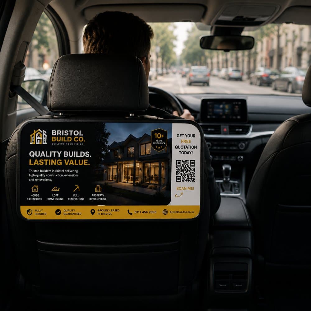 Chapara in-vehicle advert for Bristol Build Co